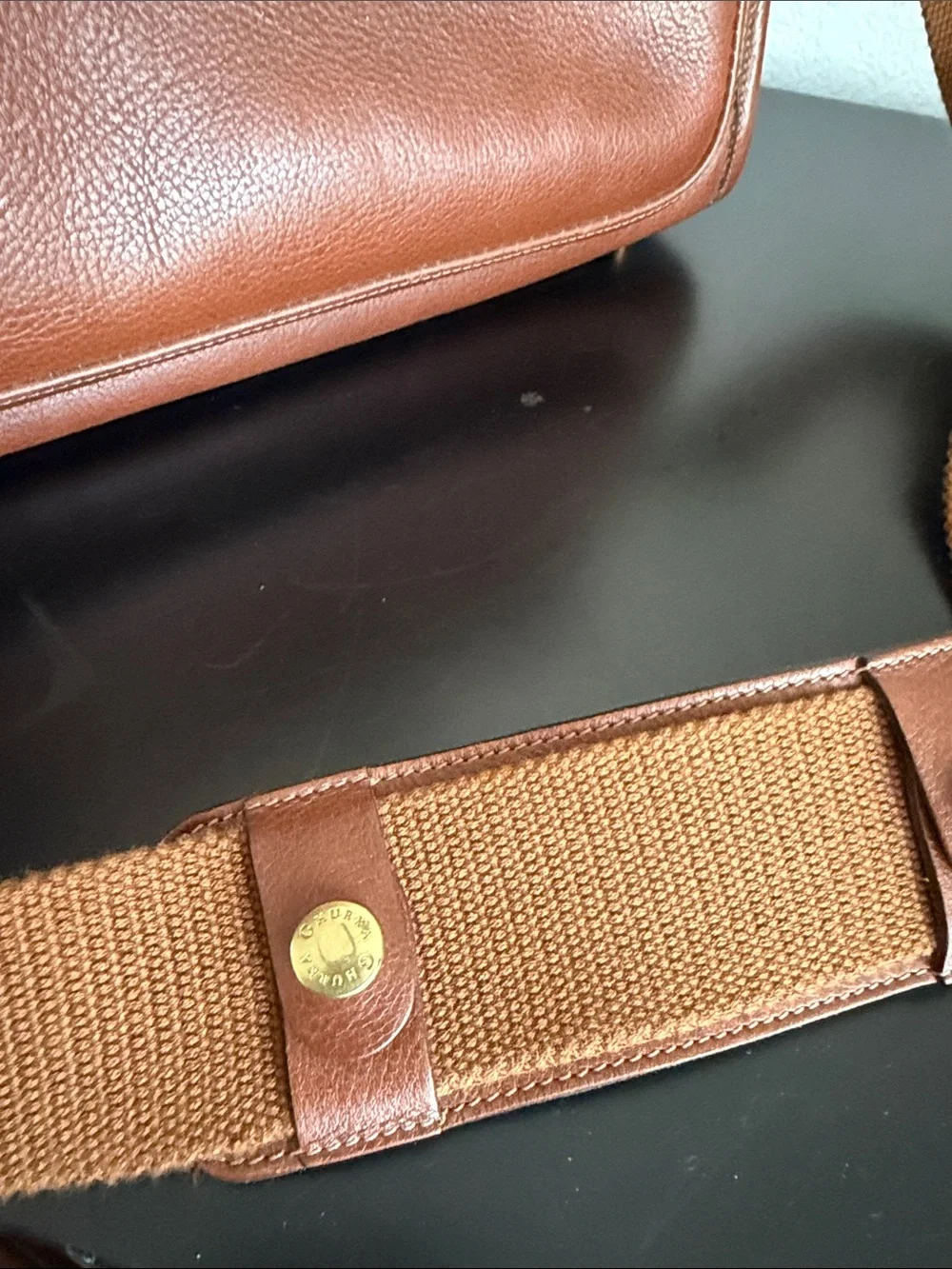 Ghurka Vintage Chestnut Luxury Leather Men’s Briefcase Shoulder Bag